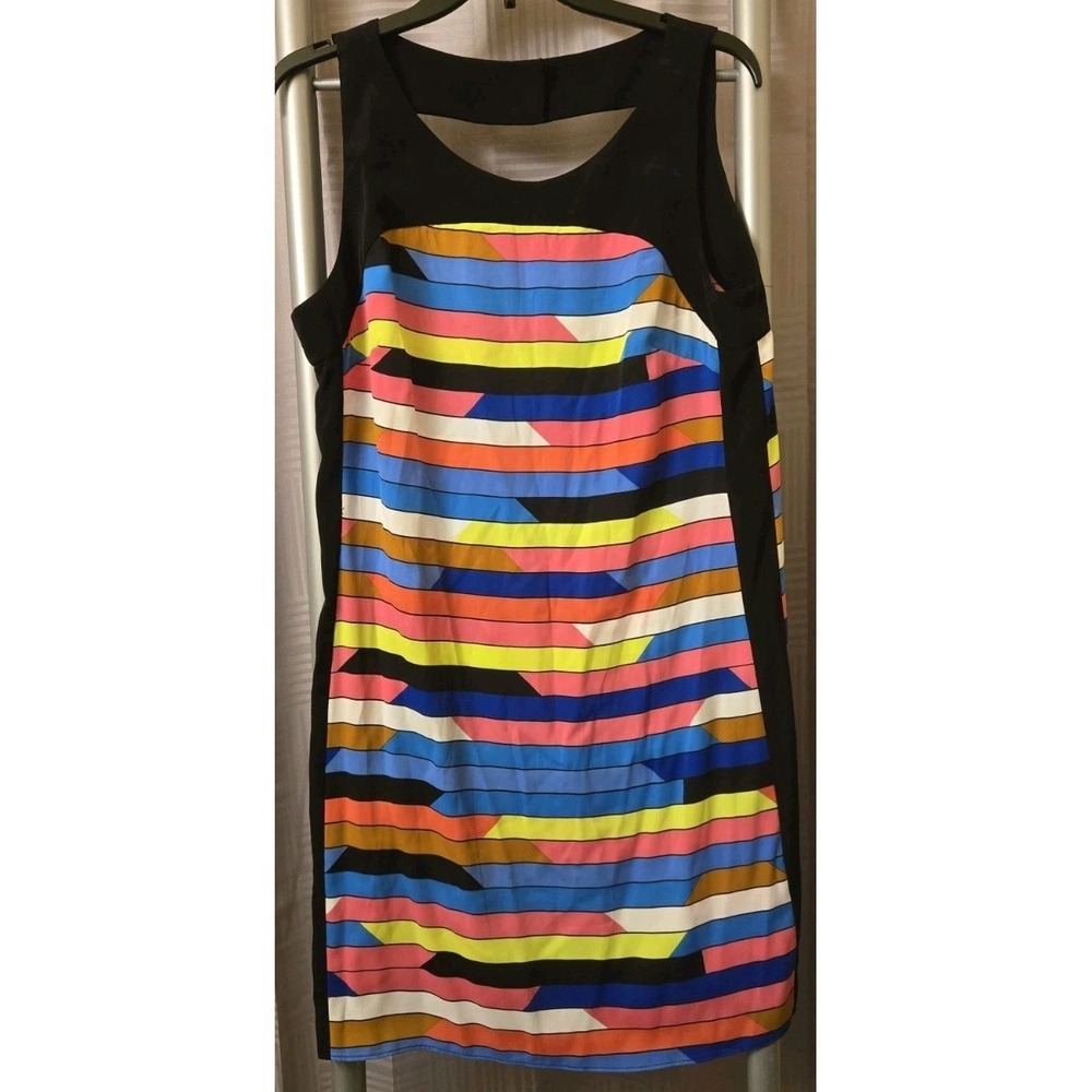 Laundry by Shelli Segal‎ Multicolor Striped Shift Dress Size 10 Lightweight